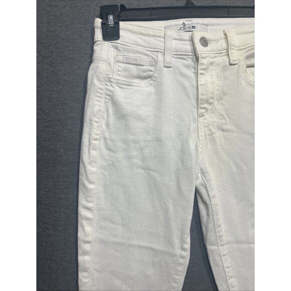 Joe's Womens Mid Rise Skinny Ankle Raw Hem White Size 24 Jeans - Picture 3 of 10